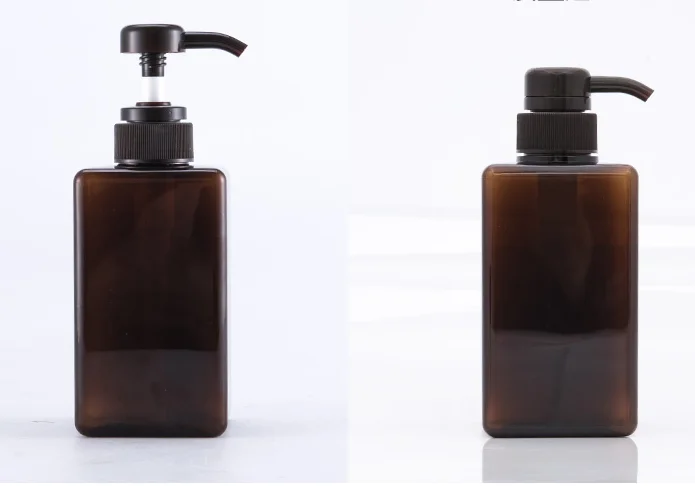 Custom color good quality hand liquid soap 500ml plastic square bottle lotion pump,PET empty custom shampoo soap pump bottle