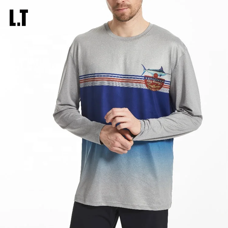 Mens Fishing Long Sleeve T-Shirt,Customize Fishing Shirts ,Pelagic Tournament Fishing Clothing