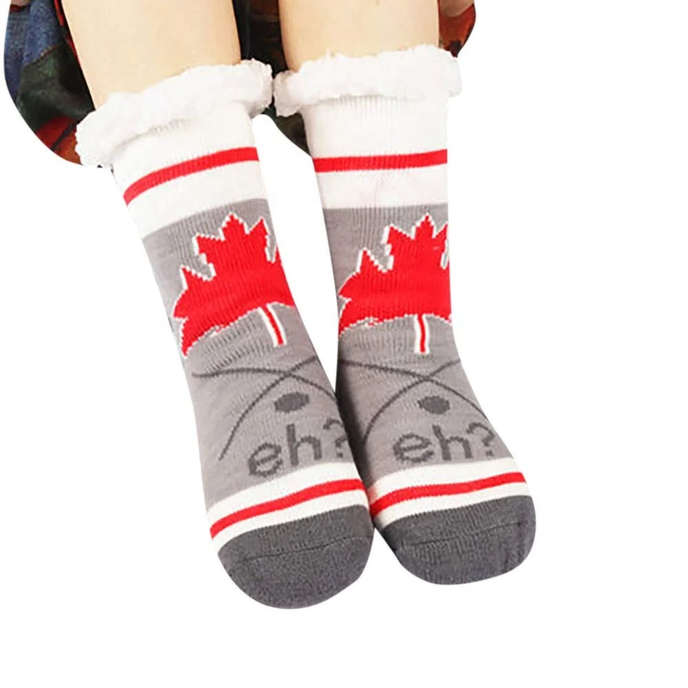 Женские зимние Рождественские теплые удобные шерпа уютные красочные пушистые тапочки Пушистые Носки