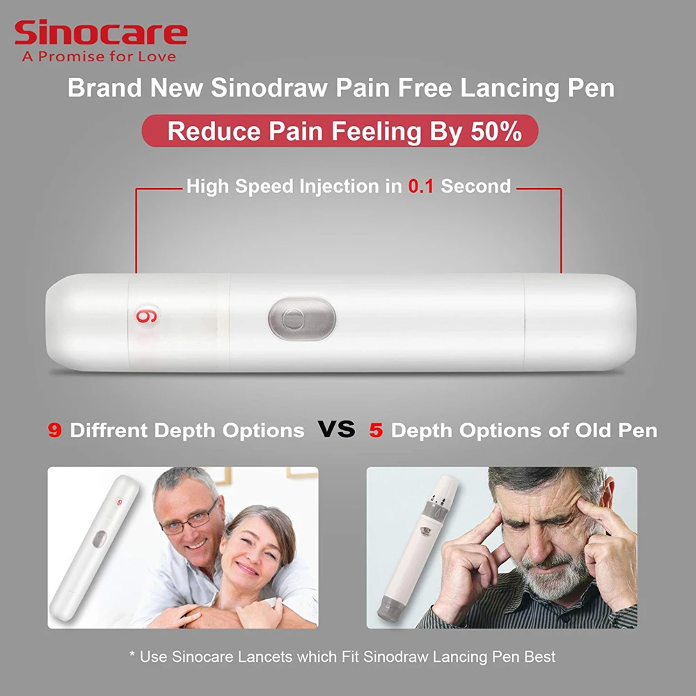 Sinocare AQ Смарт CE утвержденный цифровой измеритель уровня глюкозы в крови