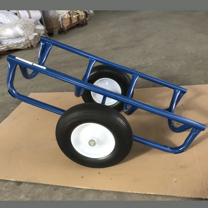 Heavy Duty Mover oil drum Trolley storage with big pneumatic wheels frame steel cylinder cart 500kg