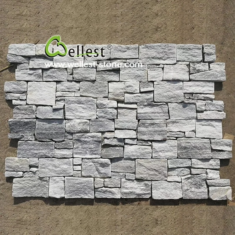 Beautiful Irregular Grey Quartzite Loose Stone for Retaining Wall