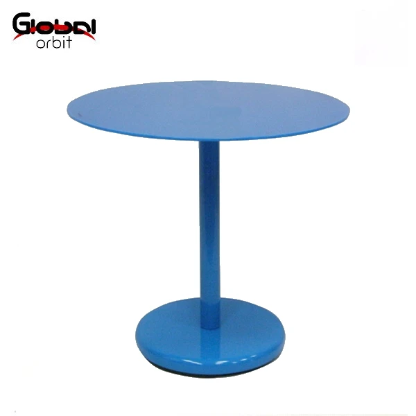 Durable Coffee Table Colorful Small Glass Round Table