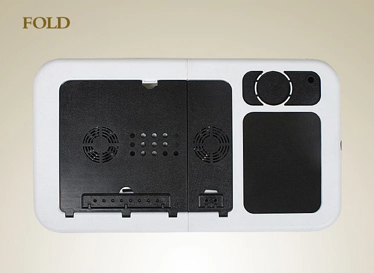 ABS Portable Multi-Angle Laptop Stand Foldable and Adjustable Folding Laptop Table with Fan for Home Office or School Use