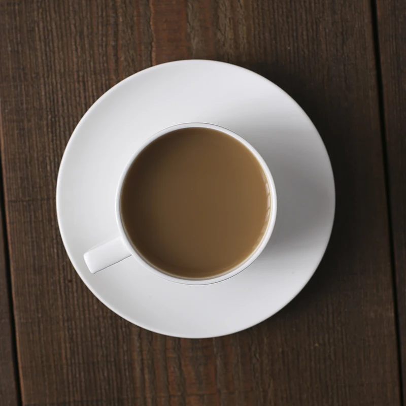 Hotel cafe fine bone china white elegant coffee cup and saucer espresso latte tea cup set