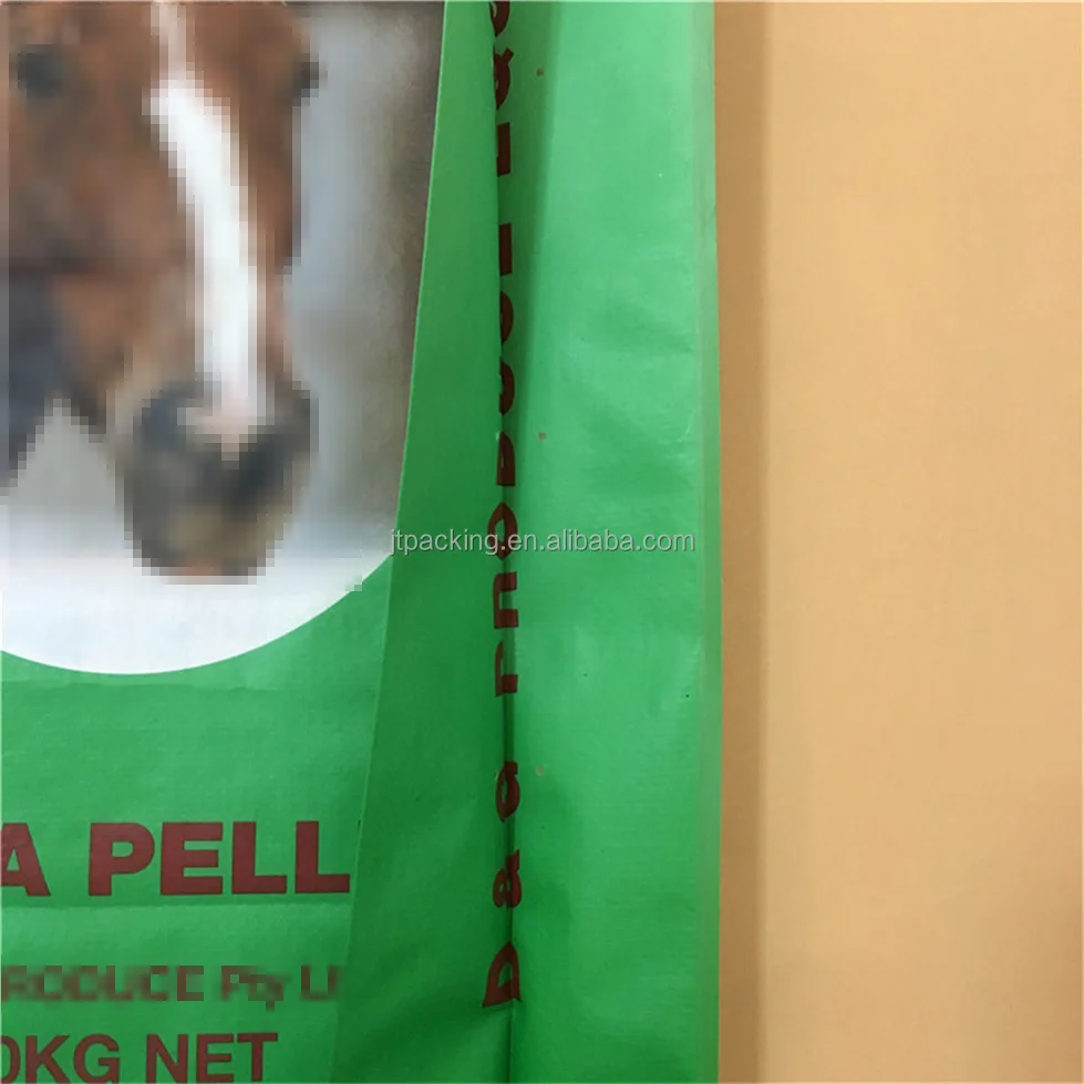 50lb Bottom Gusset Plastic Animal Feed Pet Dog Food PP woven feed bags