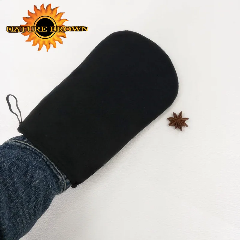 
2018 new products velvet custom logo back tanning mitt 