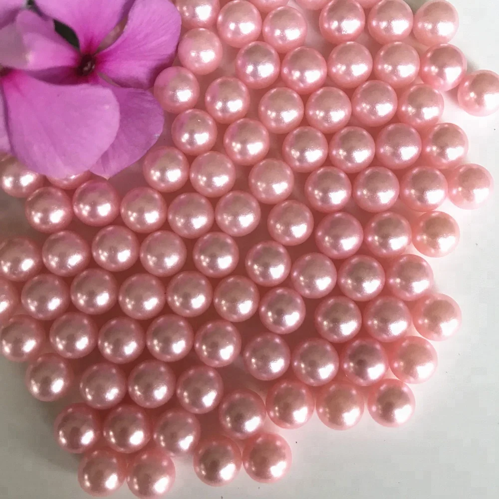 Wholesale 500g/bag 4-20mm cream abs imitation plastic pearl bead without hole