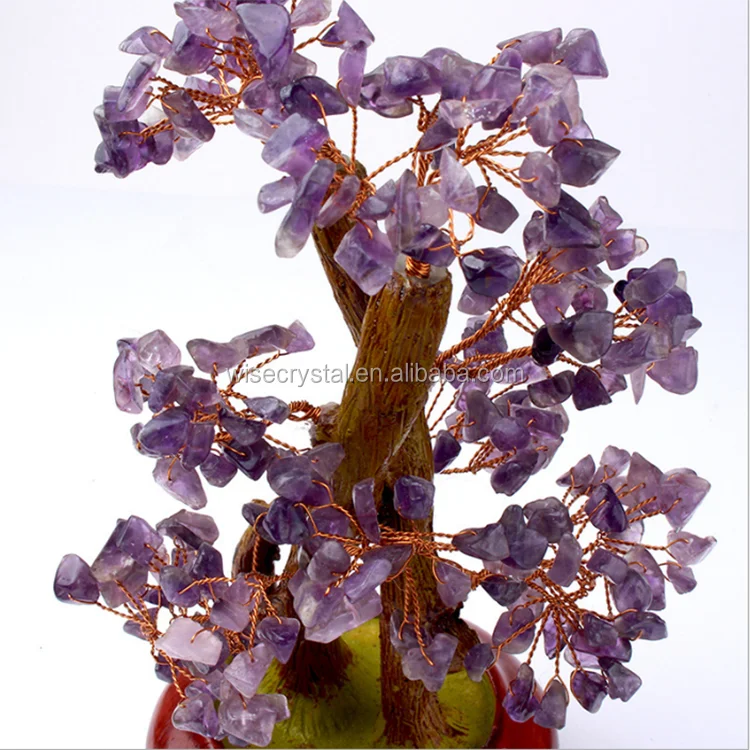 Natural Gemstone crystal tree crystal amethyst rock stone tree