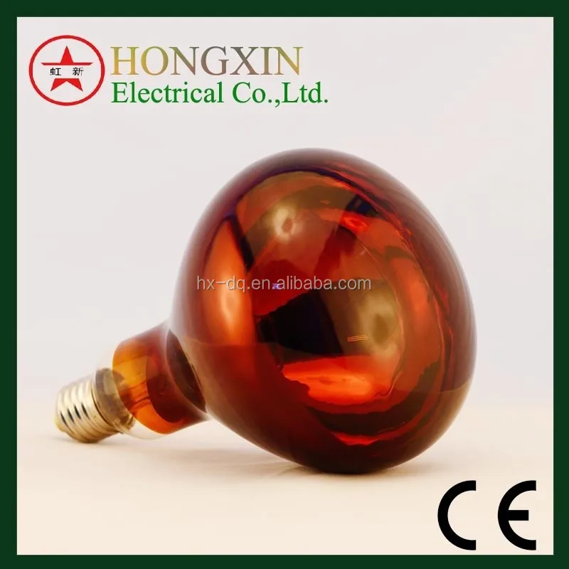 E26 E27 R63 100W 150W 200W 250W 375W Red Glass Infrared Heat