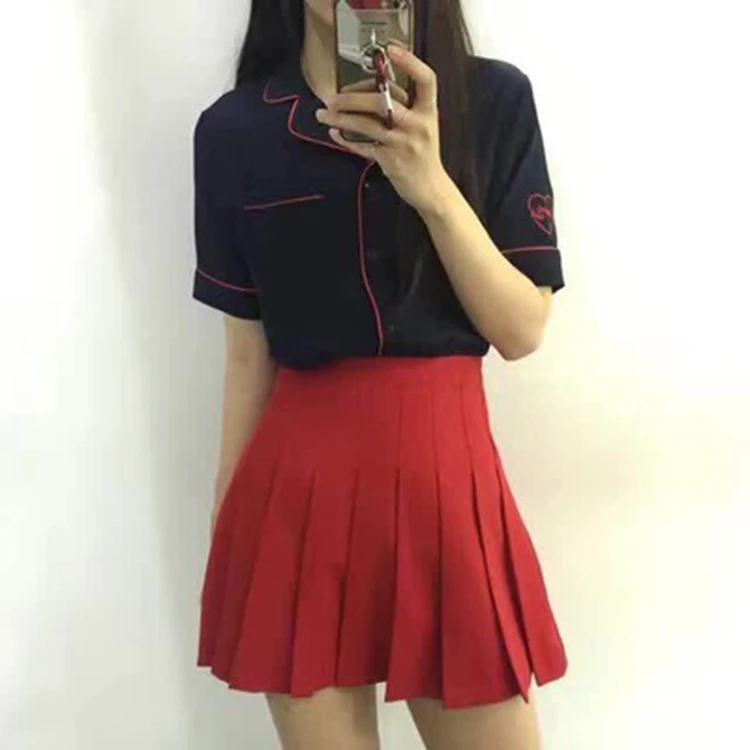 Hot Selling School Uniform Skirt Design Girls Mini Skirt Pleated Skirt