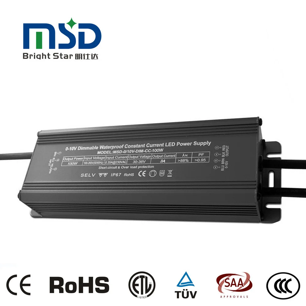 100w led dimmer 0-10v constant current dimmable led driver for your street light flood light led strip light power supply