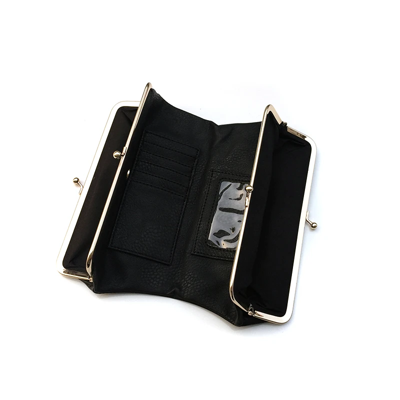 Elegant Woman Frame Metal Clasp Knuckle Clutch Purse Ladies Evening Bag