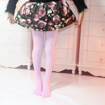 Spring Candy Color children Pantyhose Ballet Dance Tights for Girls Stocking Children Velvet Solid White Pantyhose Girls Tights