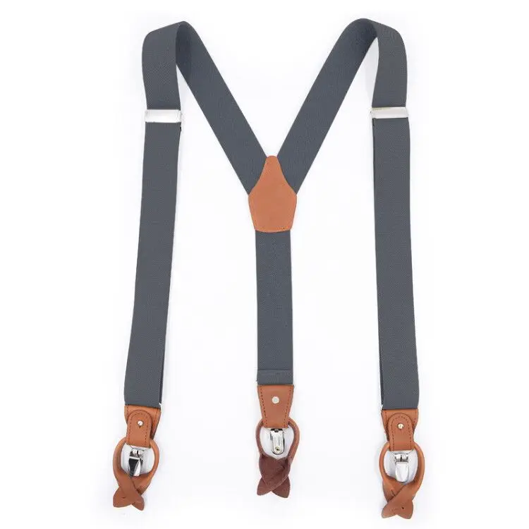 2019 yiwu longkang fashion leather men suspender