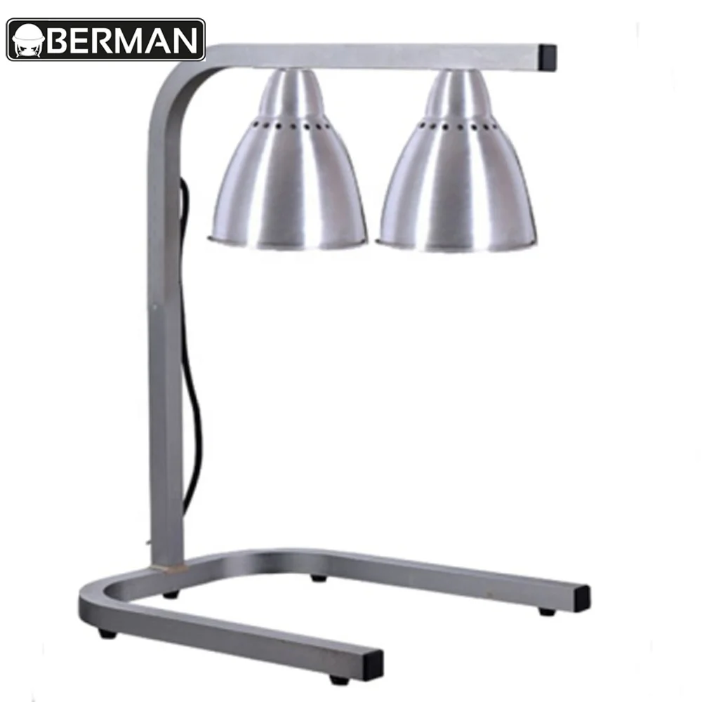 Modern battery powered marble base table top catering food warmer lamp, electric food warming lamp