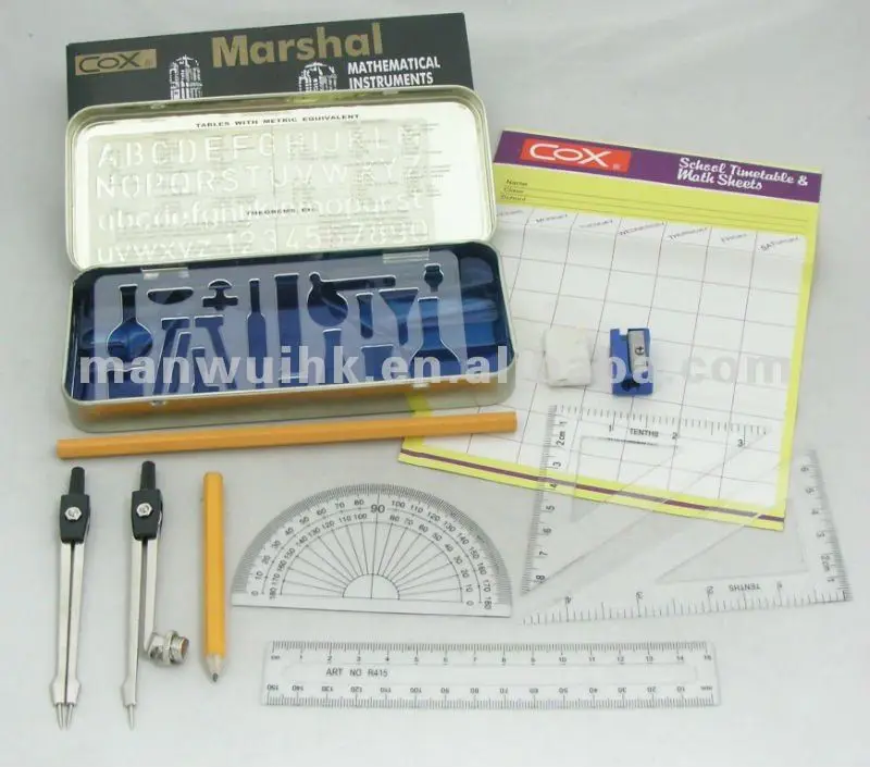 
A5003-13 Marshal Brand 13pcs Mathematical Set 