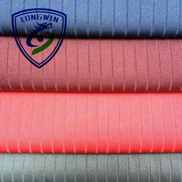 Polyester dry fit tela dropneedle interlock fabric for quick dry knit clothing sportswear