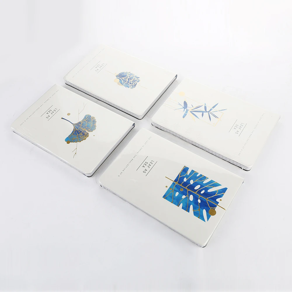 A5 notebook manufacturers custom cover material pu leather leaves diaries for kids