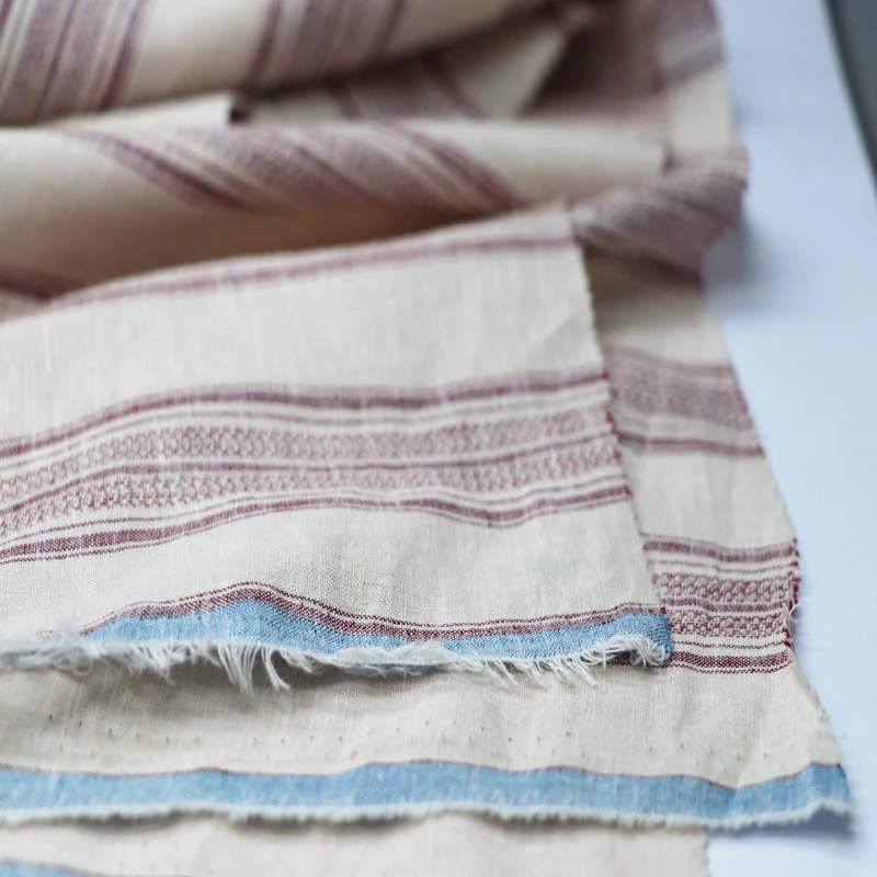 Wholesale Custom Linen Cotton Fabric Roll for woman dress