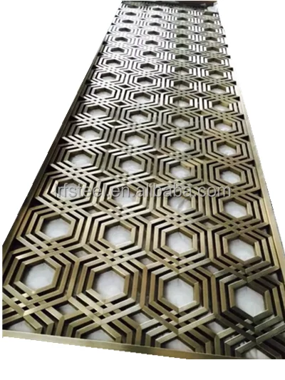 Villa Metal  Decorative Wall Panel Restaurant Folding Screen Room Divider