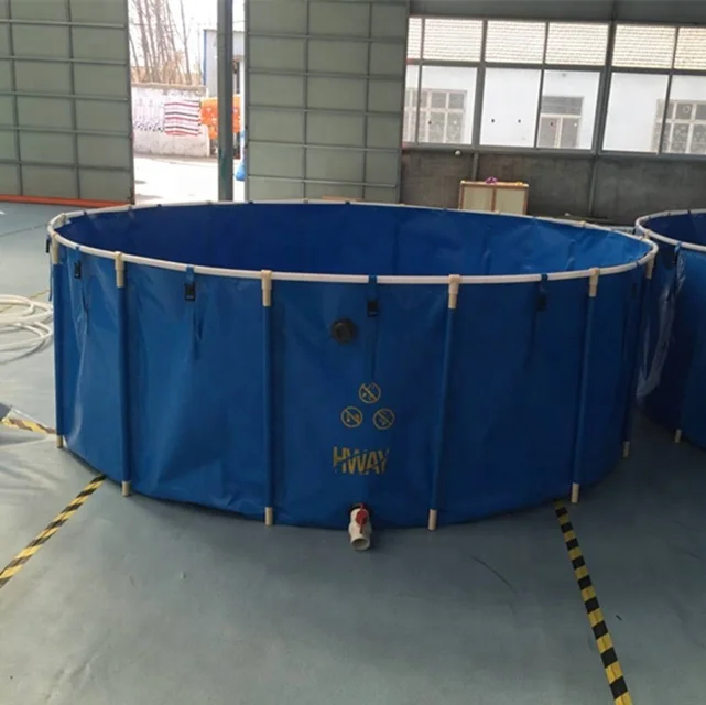 PVC Tarpaulin mobile and collapsible large plastic 20000 liter fish tank