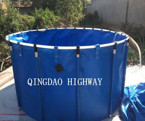 PVC canvas circle or rectangular collapsible aqua culture tank