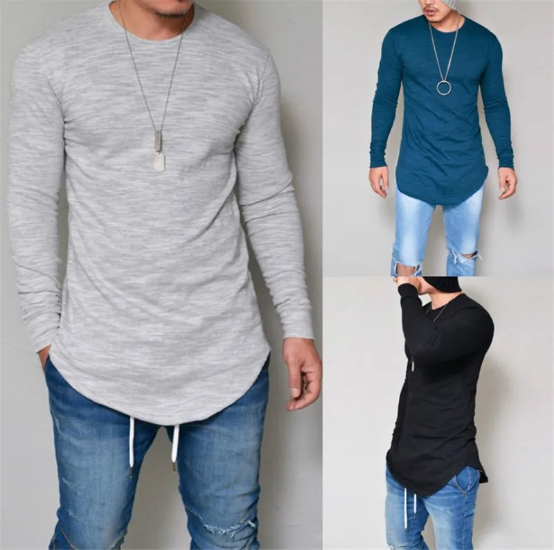 
Wholesale Men Long Pullover Sweaters Workout Casual Wear Indian Designer Shirts Long Shirts For Men Long Sleeve Top 