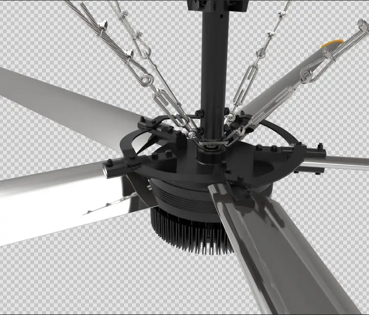 7.3M large industrial fan PMSM motor  big fan ventilation