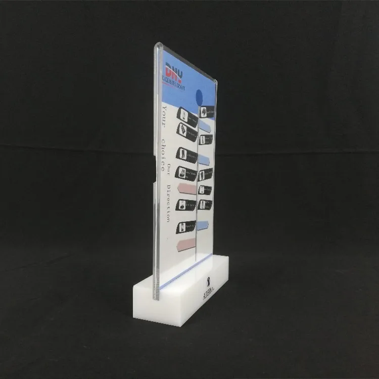 Clear Acrylic Table Menu Stand Display Sign Business Card Holder