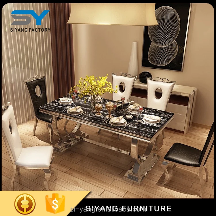 2017 dining table with marble top for sale CT002
