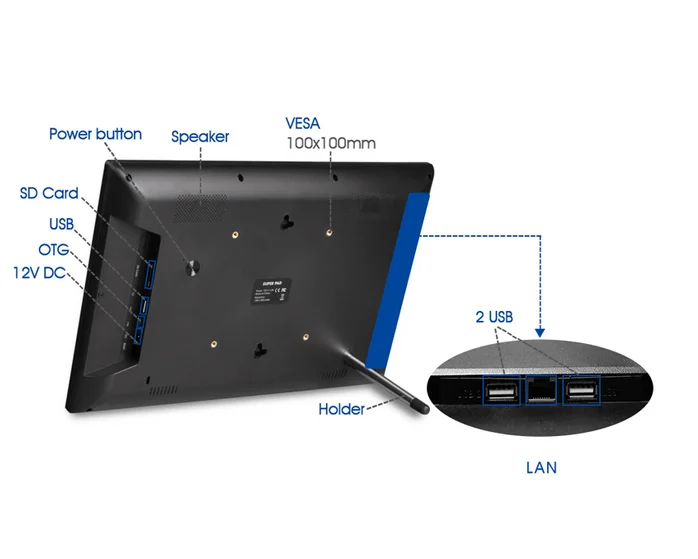 Android Wall Mount Touch Screen All-In-One Open Frame Touch Pc Computer With 4G For Vending Machine