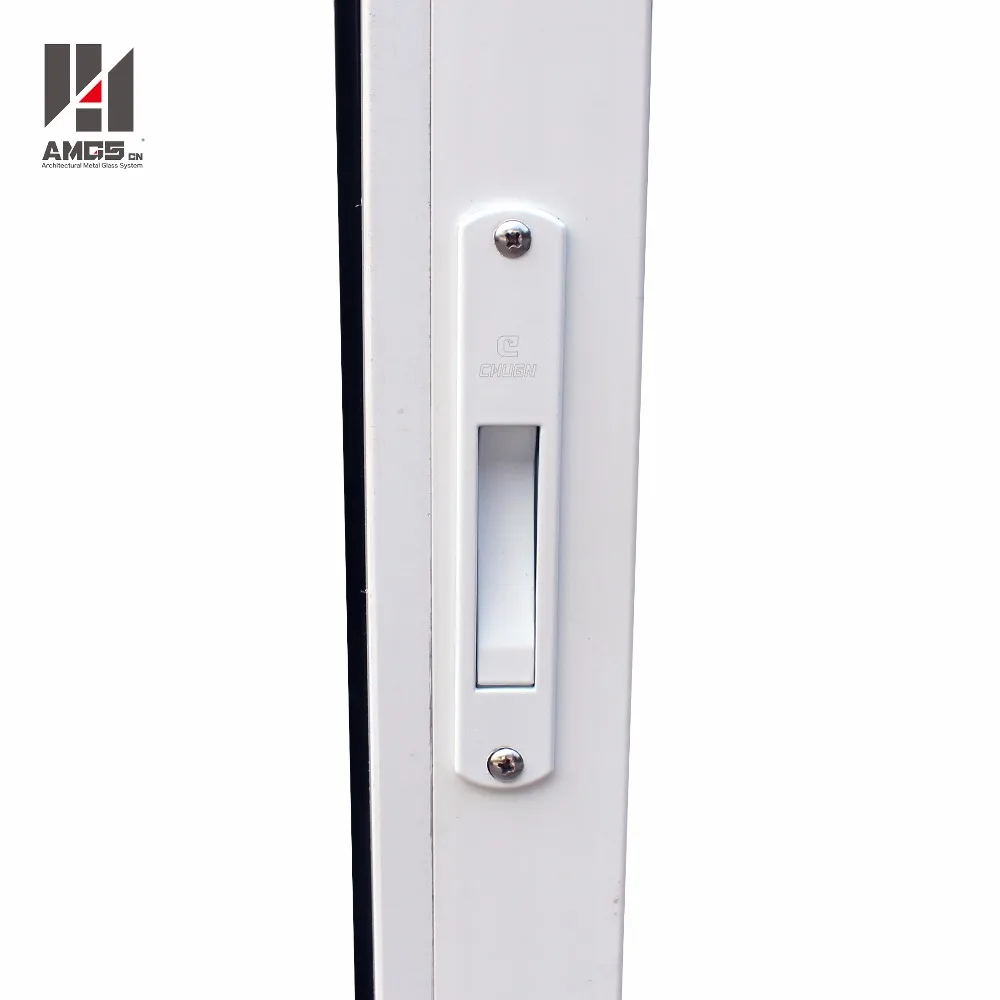 
Horizontal impact white profile pvc sliding glass windows 