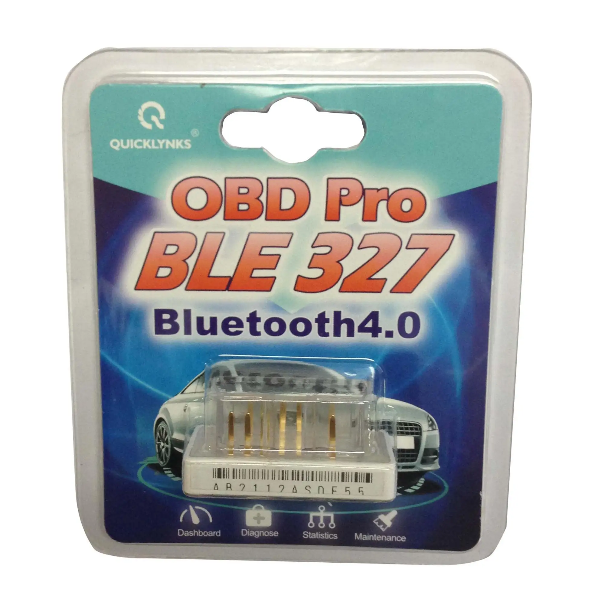 Factory price ! Wireless car diagnostic fault code reader OBD2 bluetooth adapter in white color