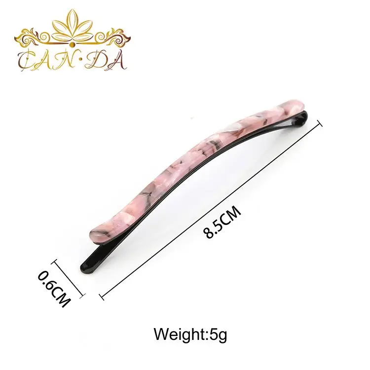 CANYUAN Simple Hair Accessories Cellulose Acetate Acrylic 8.5 cm Length Hair Pin Hair Clips For Kids/Women Hairpin