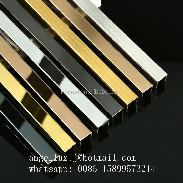 Multiple Options Stainless Steel Curved Wall Trim U Shape Metal Tile Trim Corners