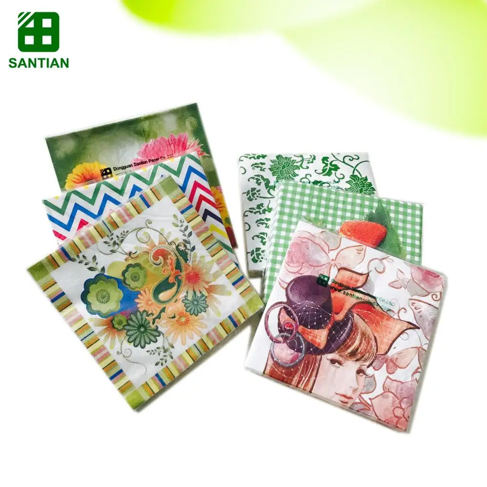 High Quality Personalized Pattern Printed Paper Dinner Napkins