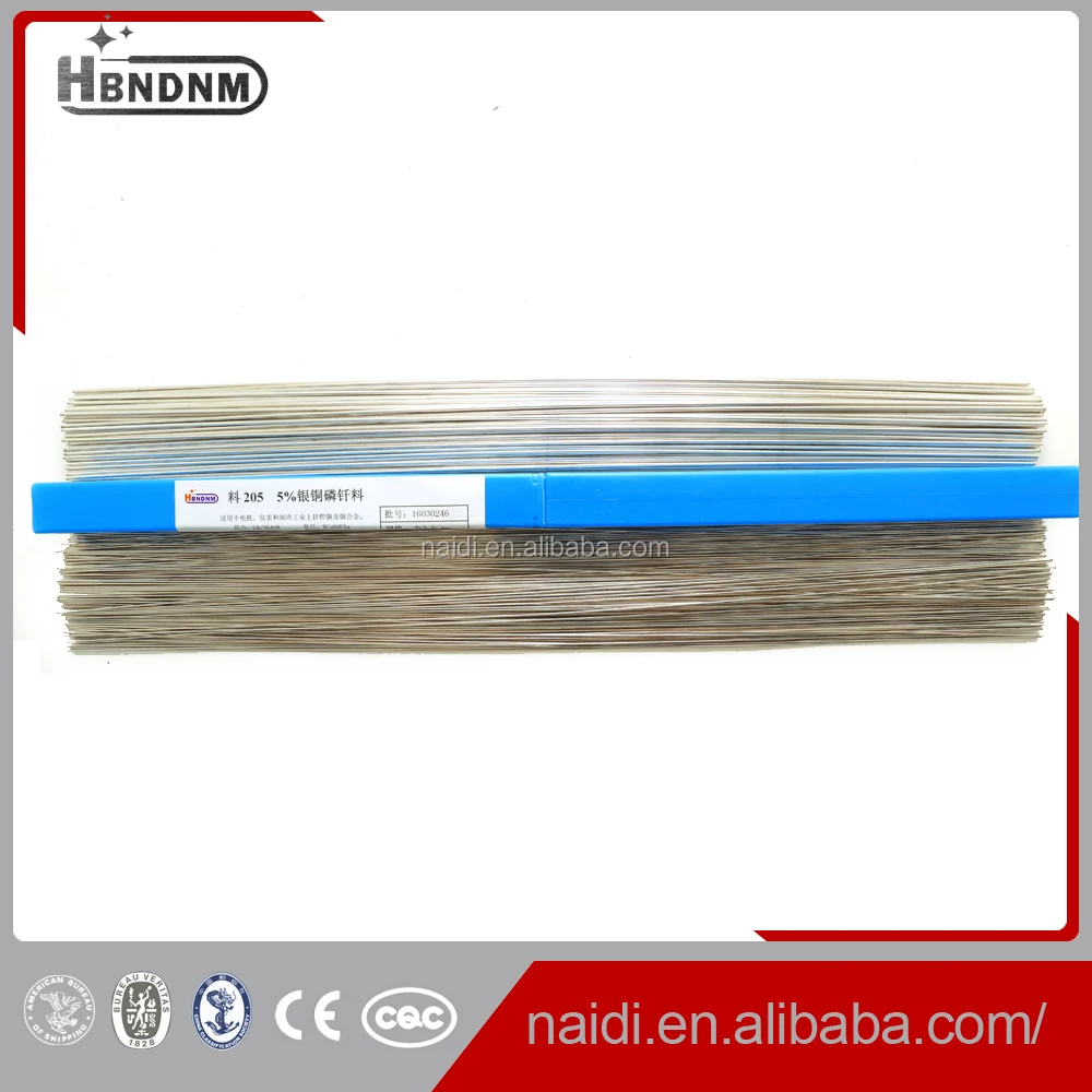 high quality L205 3mm copper 5% silver filler brazing bcu89pag 5ag welding rod for Refrigeration