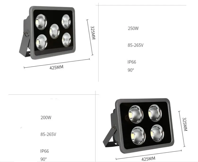 High lumen Best selling Aluminum 200w led flood light super bright outdoor lighting for park garden pathway