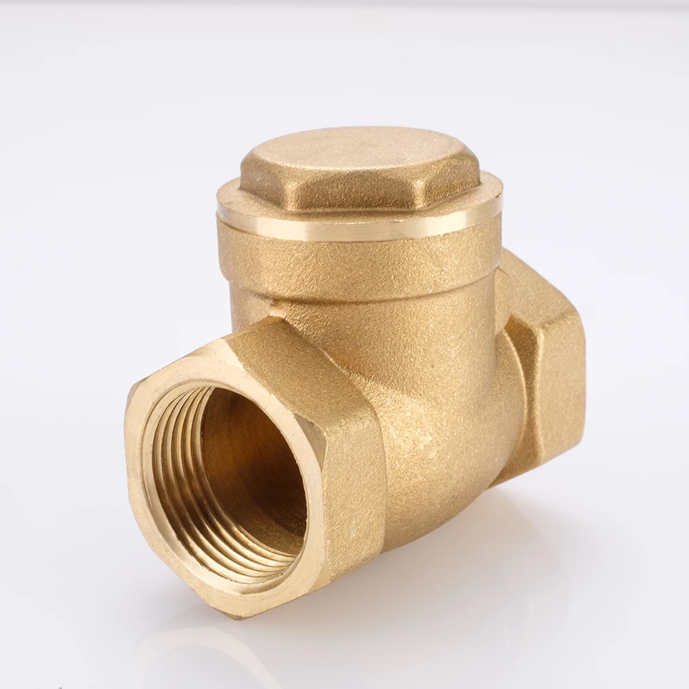 
1/2-4 inch NPT and BSP thread soft seal brass swing check valve 