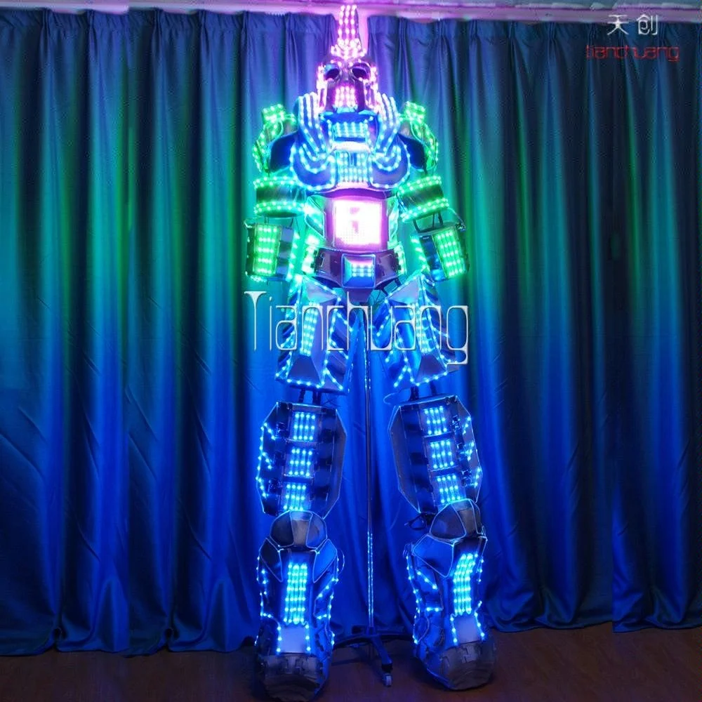 Smart Giant LED Robot Costume, Light Stilt Walking Programmable Robot Suit