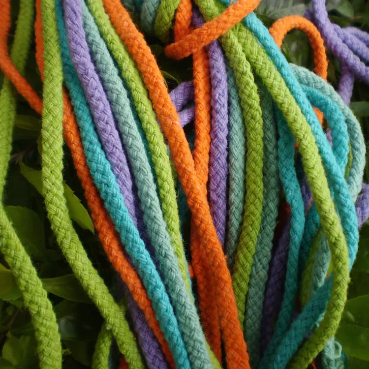 High End Solid Durable Cotton Cord , Colorful Cotton Rope for MacrameEnvironmentally friendly reactive dyeing