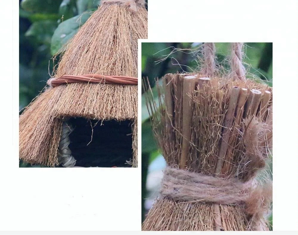 Decorative woven grass bird house hotel