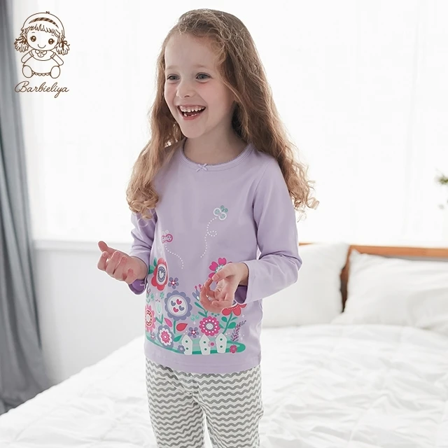 
B0934 100 Cotton pyjamas night wear for children cloth pajamas kids sets 