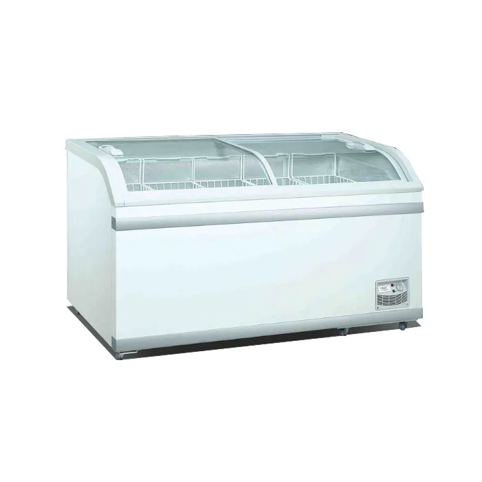 Коммерческие холодильники, запасные части, горизонтальная морозильная камера, изогнутая стеклянная дверь