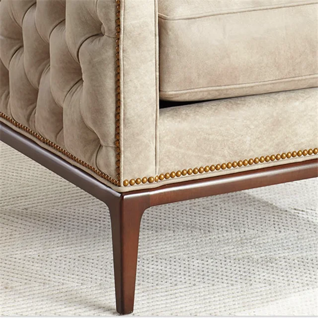 
Home Furniture American style Velvet armchair vintage modern single seater armchair with ottoman single cushion armchairs 