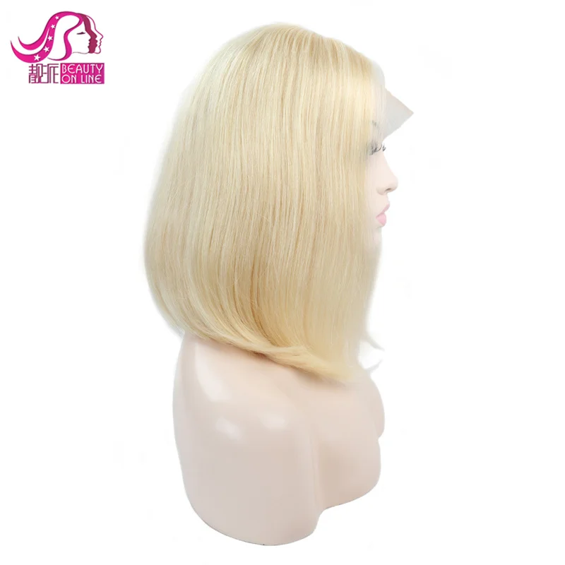  Оптовая продажа 613 парик блонд боб по заводской цене перуанские человеческие волосы кружевной передний