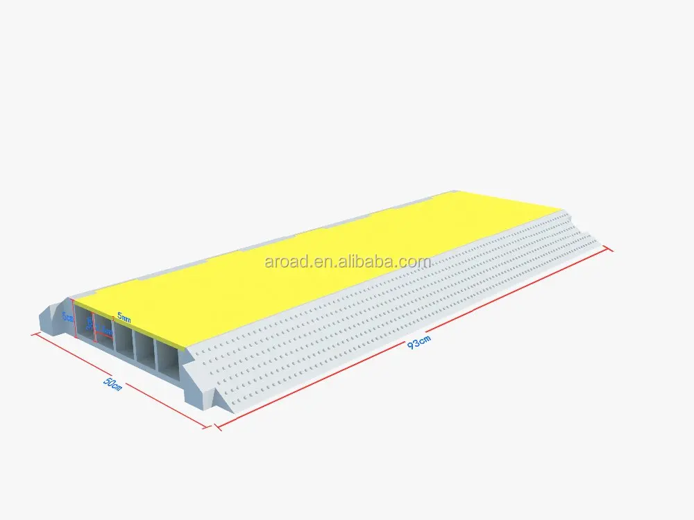 5 Channel Rubber Cable Protector Cable Speed Bump Hump with 5 Channels