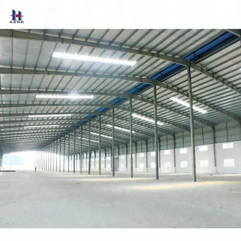 Assembling rust-proof long span steel frame structure warehouse workshop