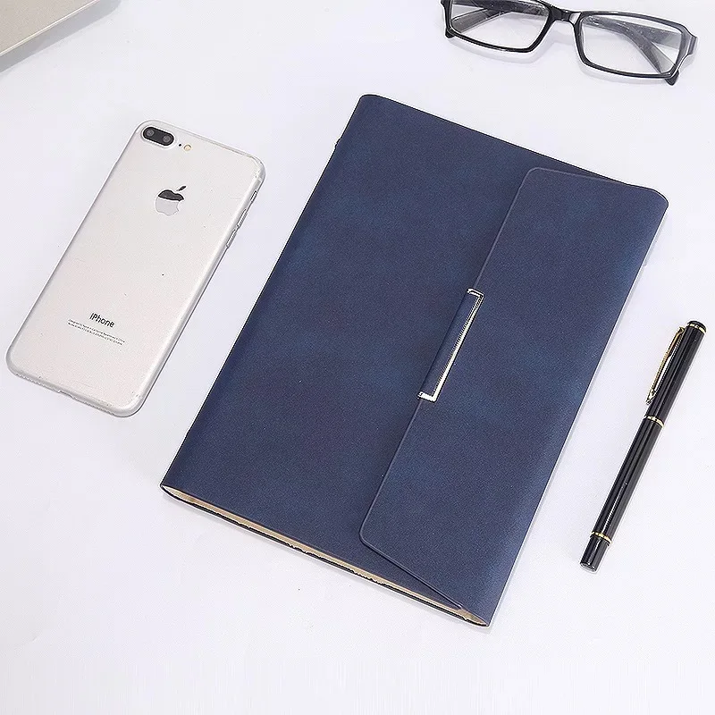 2019 Luxury PU leather diary business pen and notebook gift set